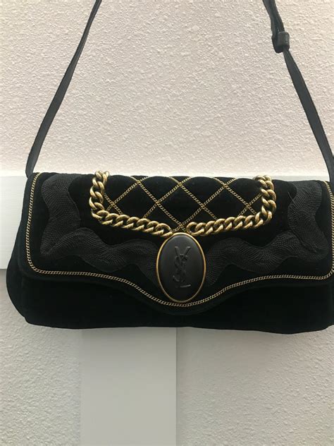 ysl black velvet clutch|ysl clutch price.